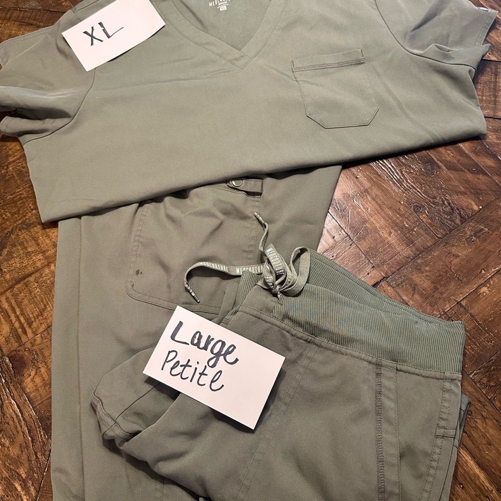 Med Couture Olive Green Scrub Set